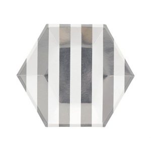 Stripe Hexagon Plates