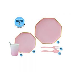 Octagon Party Tableware Set