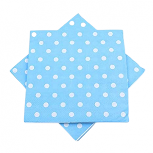 Blue Polka Dots Paper Napkins