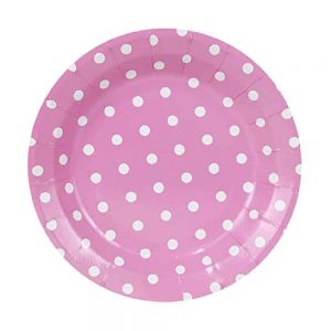 Baby Pink Polka Dots Paper Plates