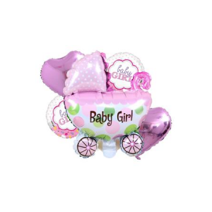 BABY GIRL PRAM FOIL BALLOON