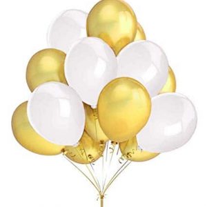 Gold and White Balloon Pack