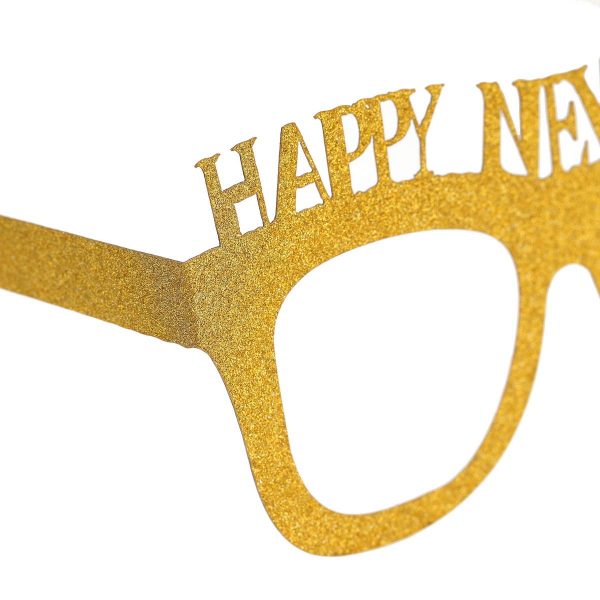 Happy New Year Glittering Gold Glasses