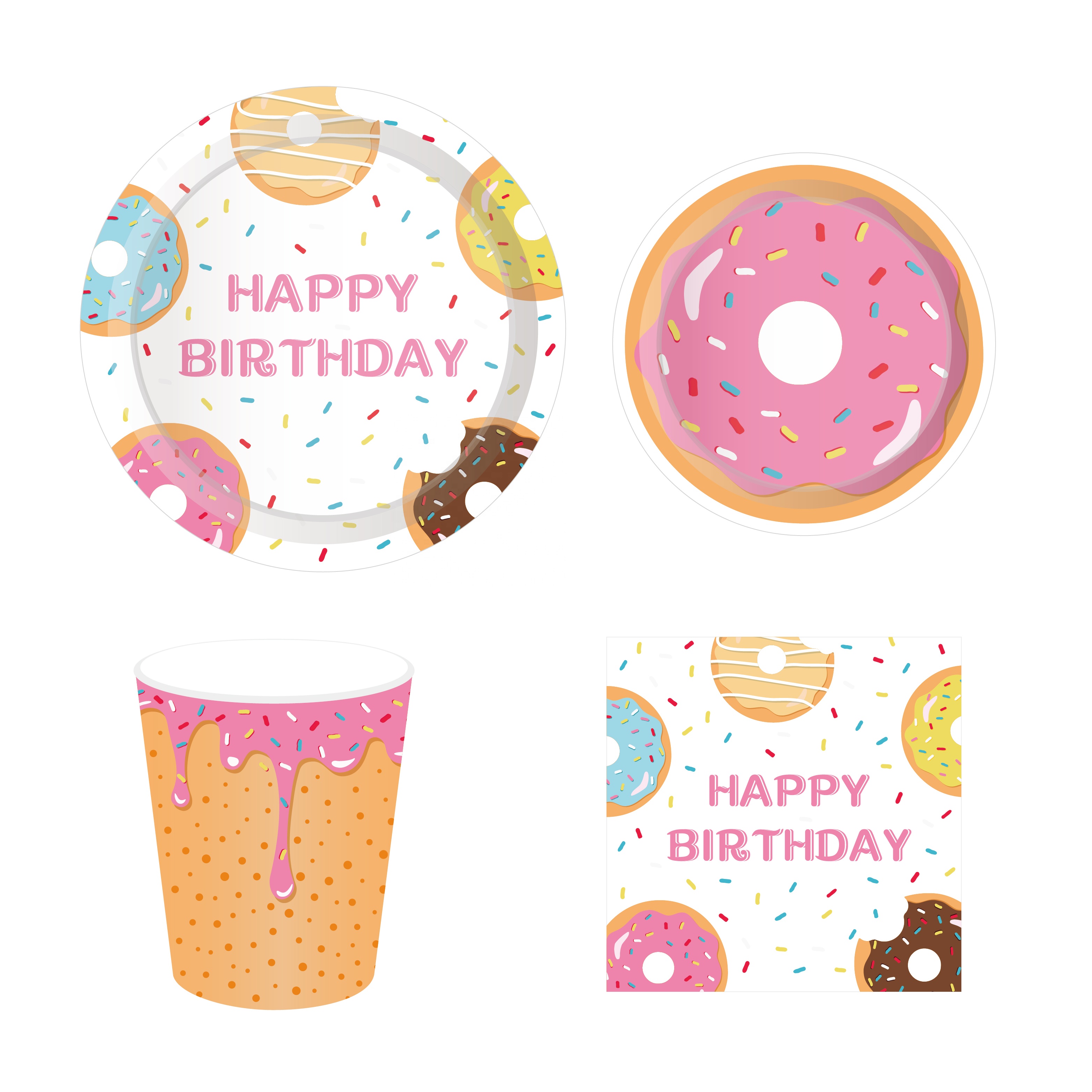 Donut Party Tableware Set