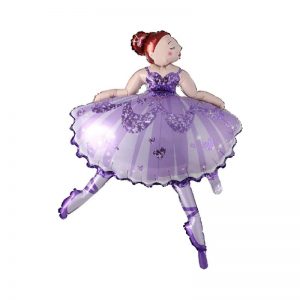 Purple Dancing Big Ballerina Ballet Dancer Girls Foil Helium Balloons