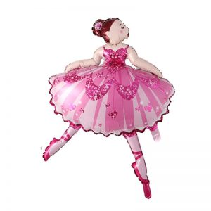 Pink Dancing Big Ballerina Ballet Dancer Girls Foil Helium Balloons
