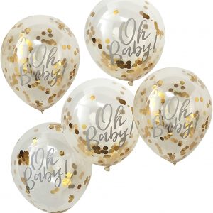 Oh Baby Printed Confetti Balloons