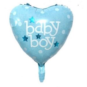 Heart Shaped Baby Boy Foil Balloon