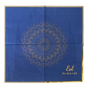 Blue and gold eid napkin 1