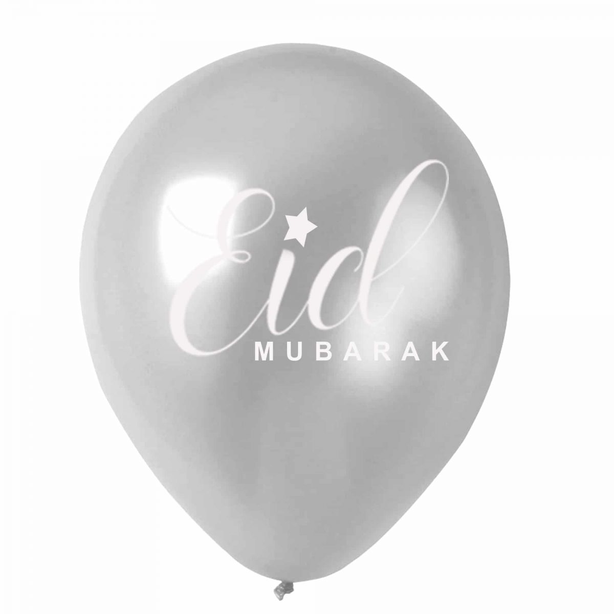 Silver Eid Mubarak Balloon Pack