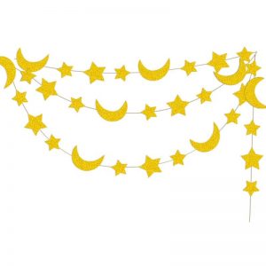 Star and Crescent Moon Hanging Garland