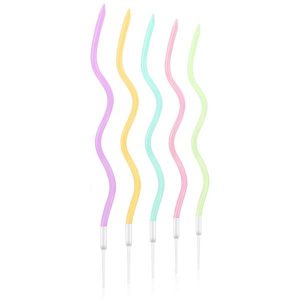 Pastel Wavy Candle Pack of 5
