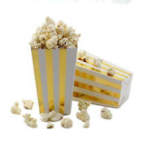 gold vertical popcorn box