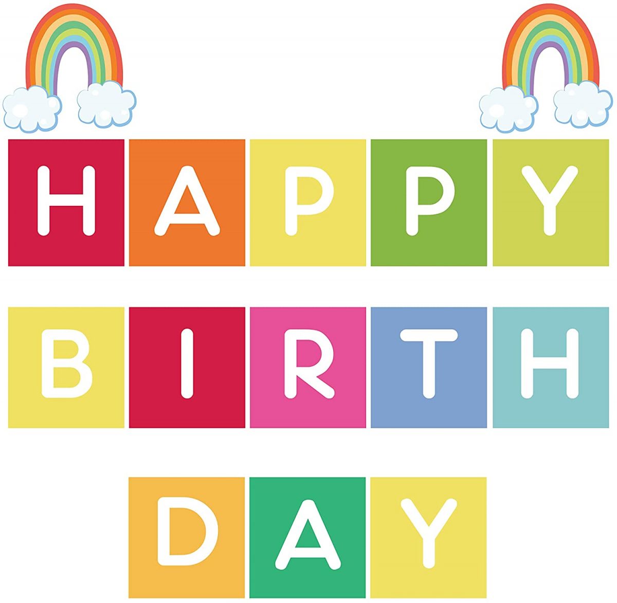 Rainbow Birthday Banner