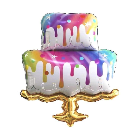 rainbow drip cake
