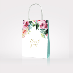 Floral Thank You gift bags