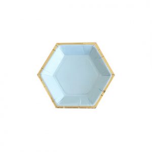 4-Inches-Hexagon-Canape-Plates-Baby-Blue