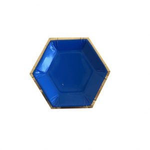 4-Inches-Hexagon-Canape-Plates-Dark-Blue