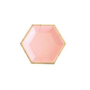 4-Inches-Hexagon-Canape-Plates-Light-Pink