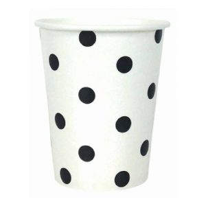 Black Polka Dots Paper Cups