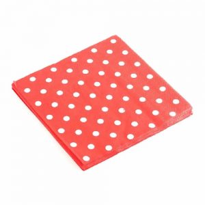 Red Polka Dots Paper Napkins