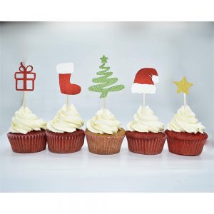 Christmas themed Cupcake Toppers