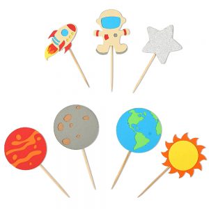 Space Layered Cupcake Toppers