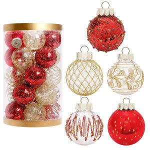 Red and Gold Christmas Ornament Balls