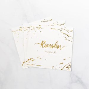 Gold Ramadan Mubarak Paper Napkins