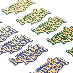 Blue and Green with Gold Ramadan Kareem Gift Tags