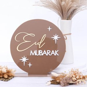 Eid Mubarak Acrylic Sign Decoration