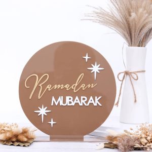 Ramadan Mubarak Acrylic Sign Decoration