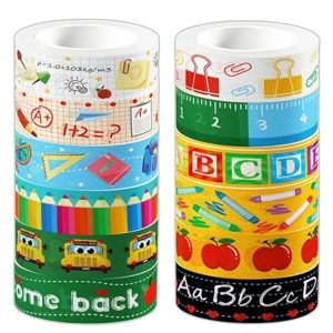 32-Piece Back to School Cut-Outs Set with Glue Dots for Classroom Decoration