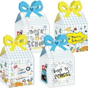 12 Pack Back to School Party Favor Treat Boxes - Classroom Theme Gift Boxes