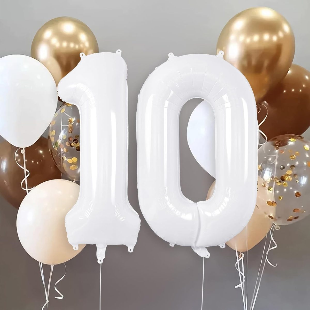 White Number Balloons 40 Inch