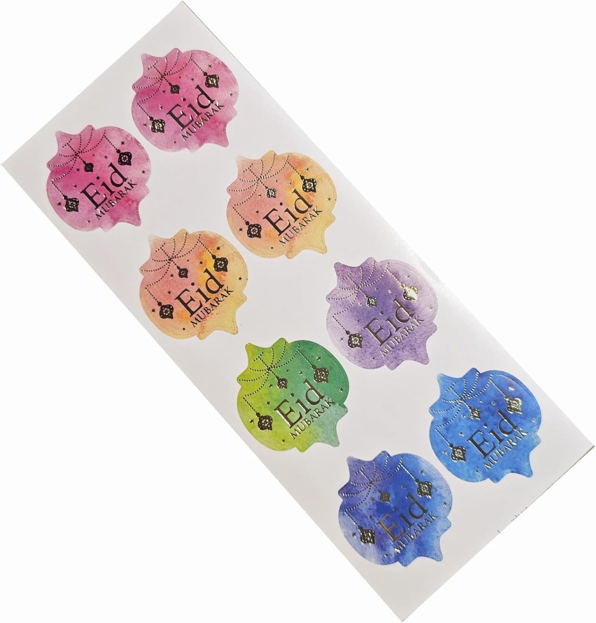 Dazzling Foil Eid Mubarak Stickers