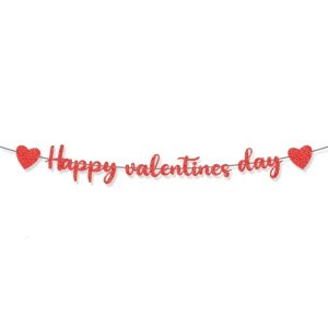 Glitter Heart Valentine Banner-10 Feet