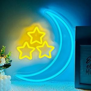 Moon & Star Ramadan Neon Light Sign