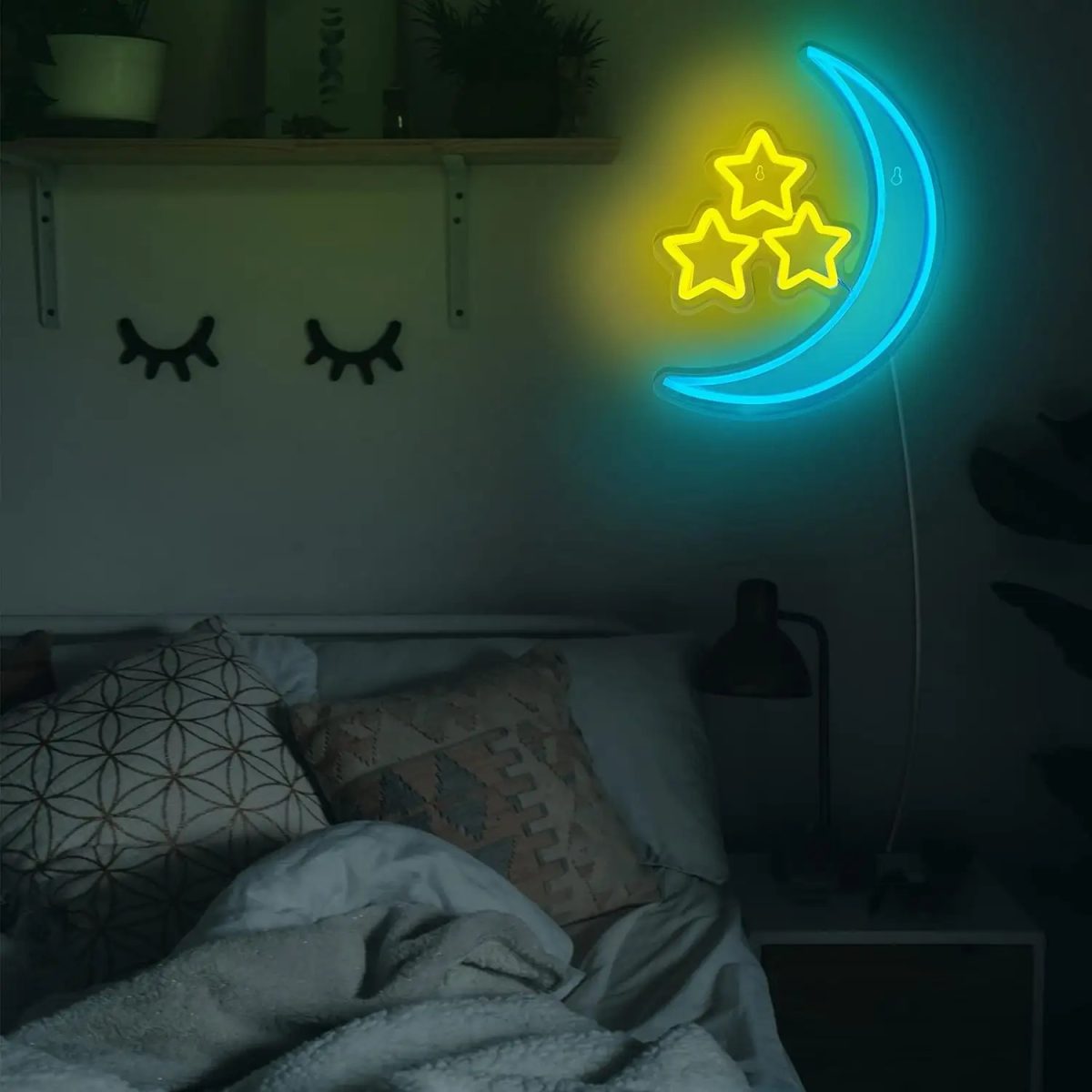 Moon & Star Ramadan Neon Light Sign
