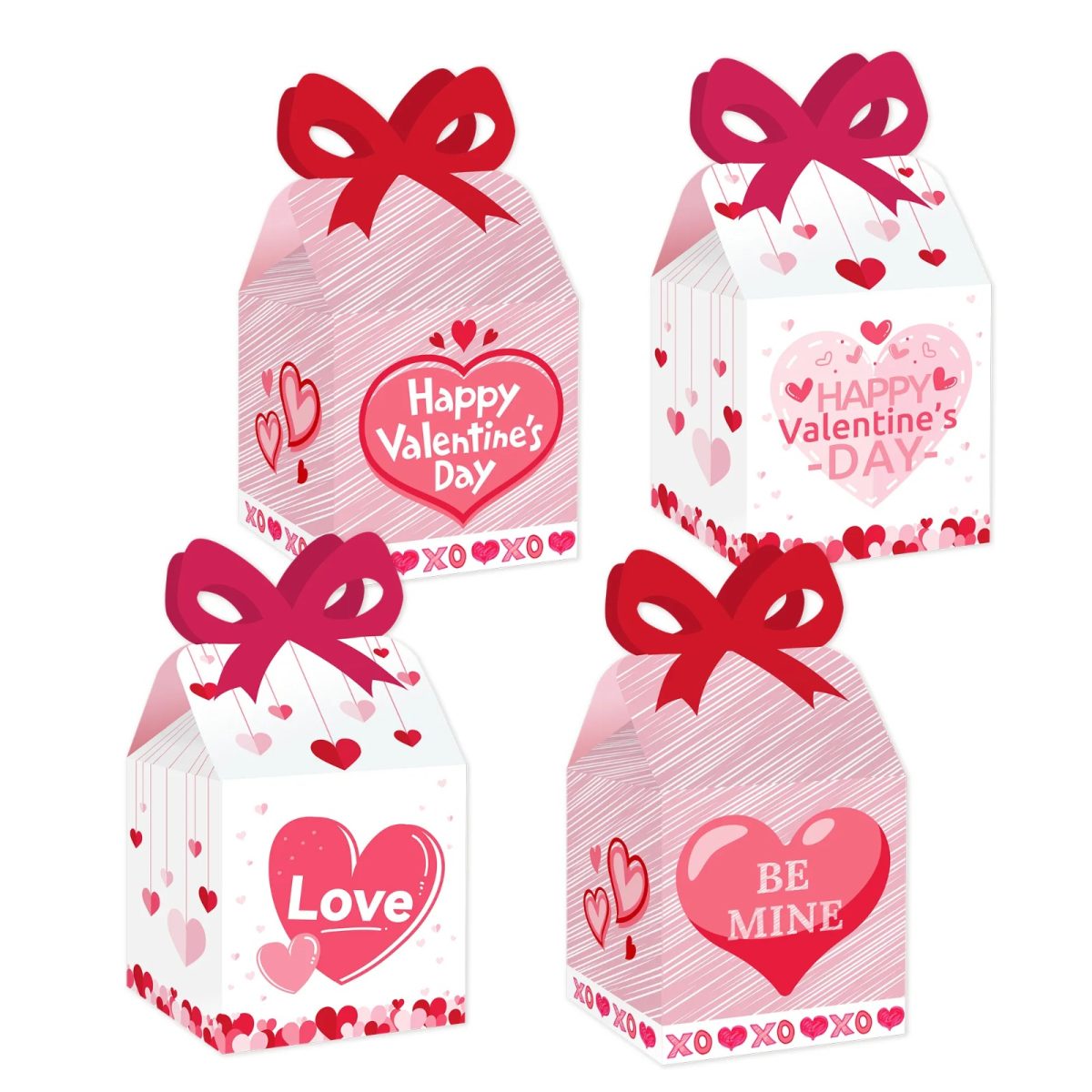 Love Be Mine Valentine's Day Party Favor Box- Set of 12