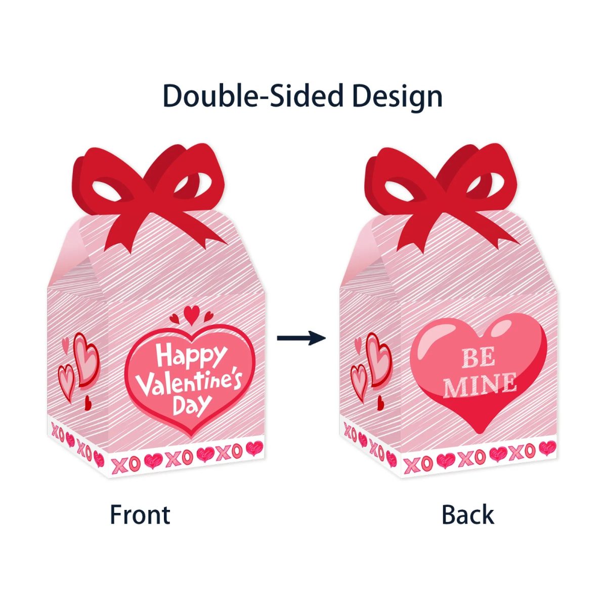 Love Be Mine Valentine's Day Party Favor Box- Set of 12