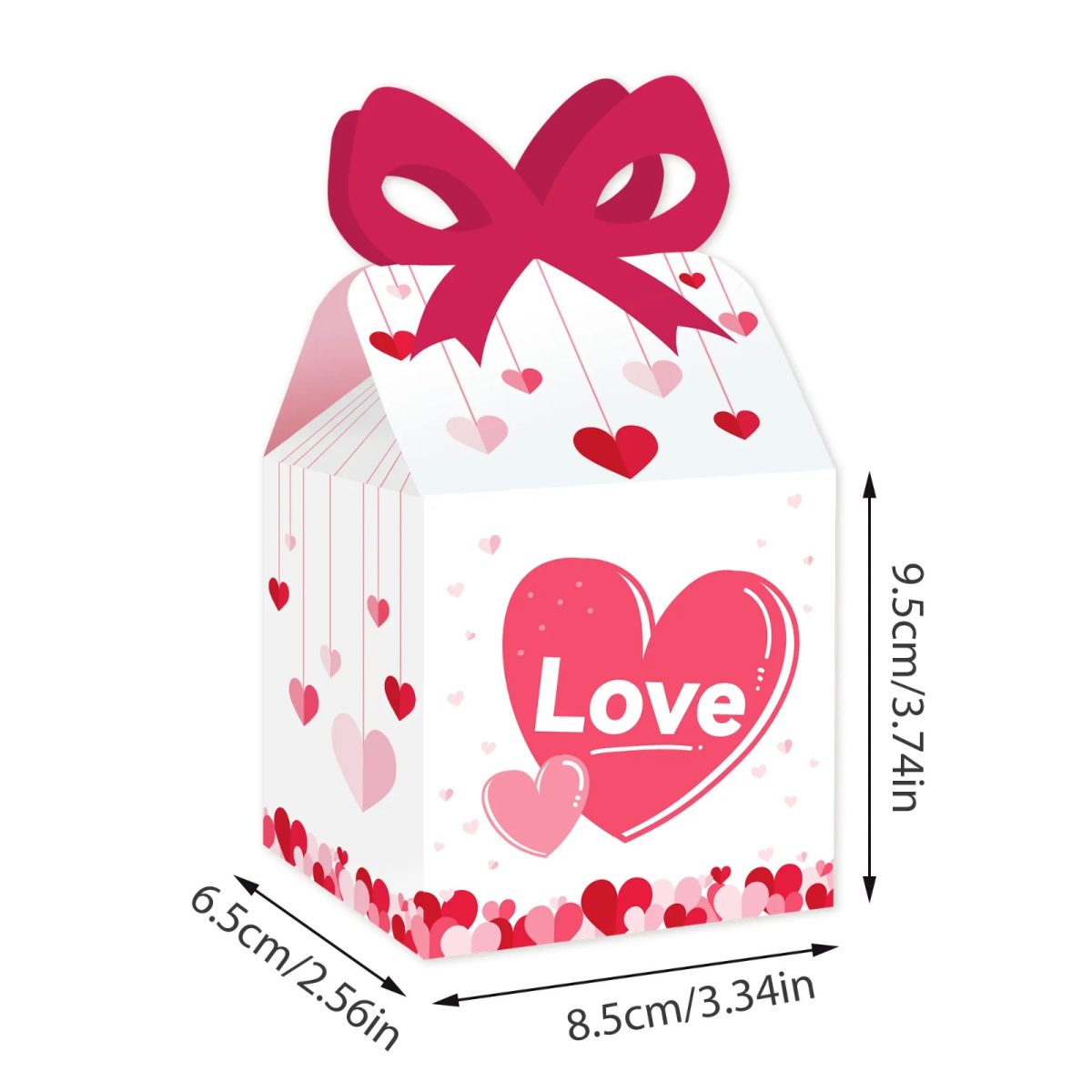 Love Be Mine Valentine's Day Party Favor Box- Set of 12
