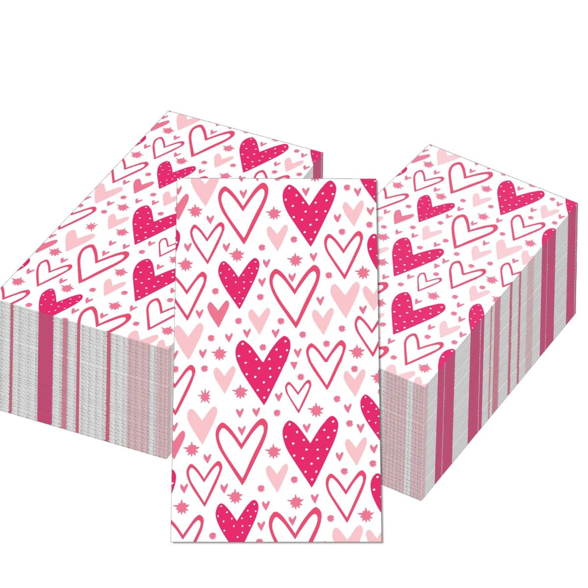 Valentine's Day Heart Print Paper Napkin- 20 Pcs