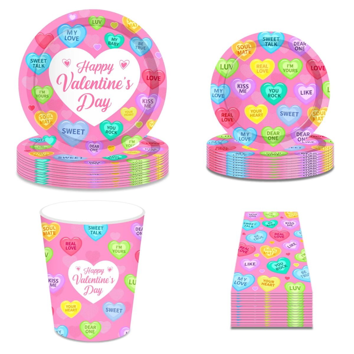Conversation Heart Valentine's Day Whole Party Set