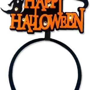 Orange Glow in The Dark Happy Halloween LED Headband