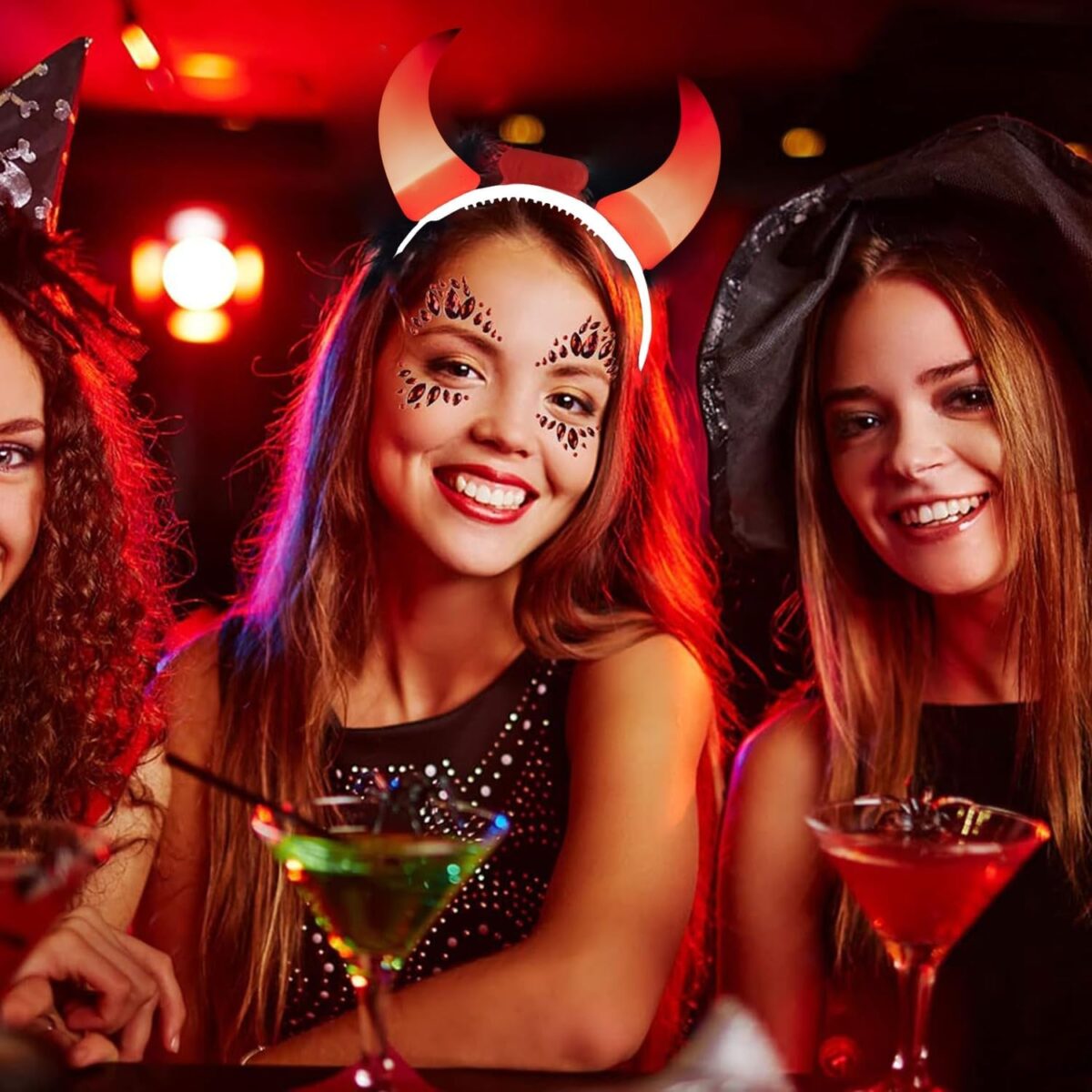 Pack of 2 Devil Ear Glow Horn Headband