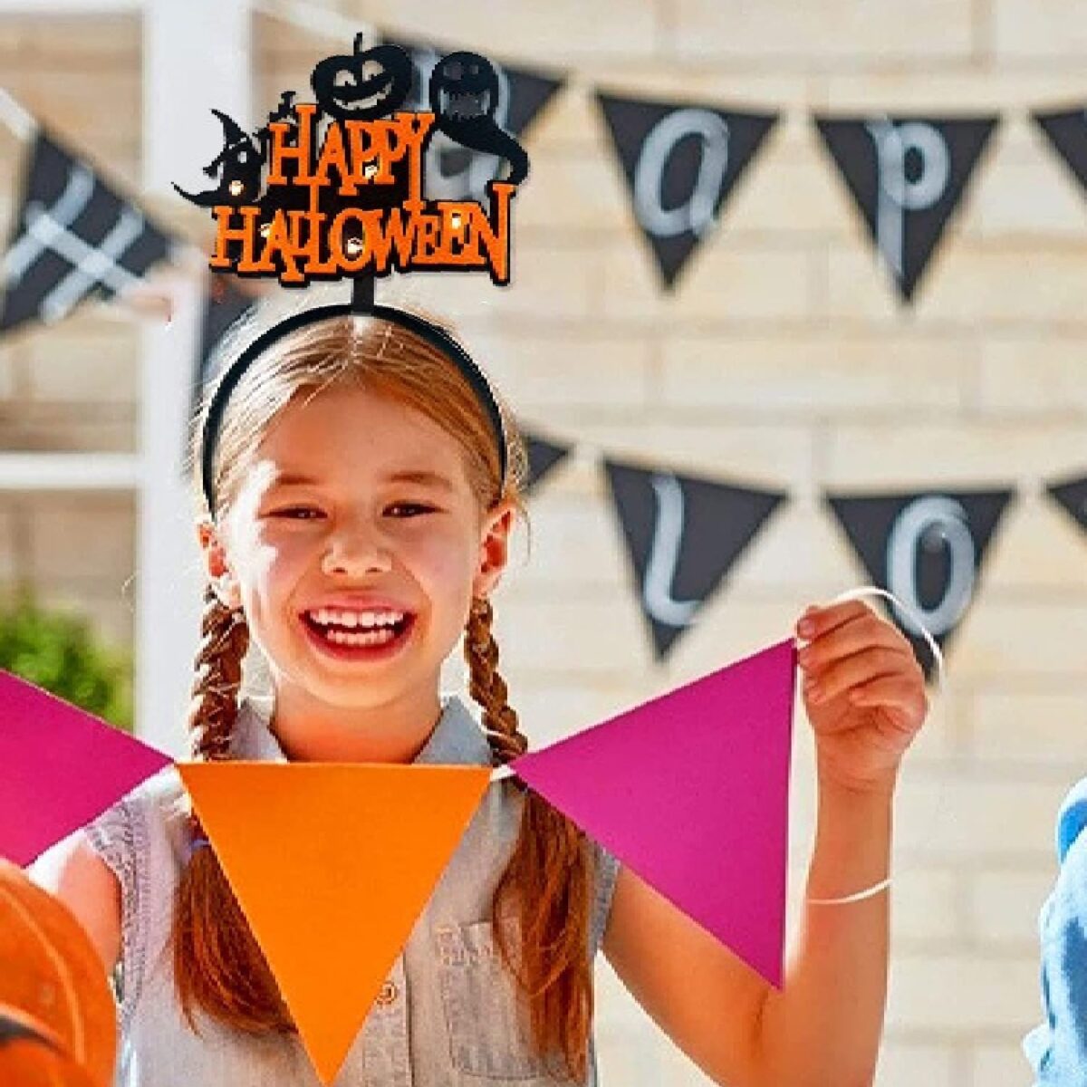 Orange Glow in The Dark Happy Halloween LED Headband