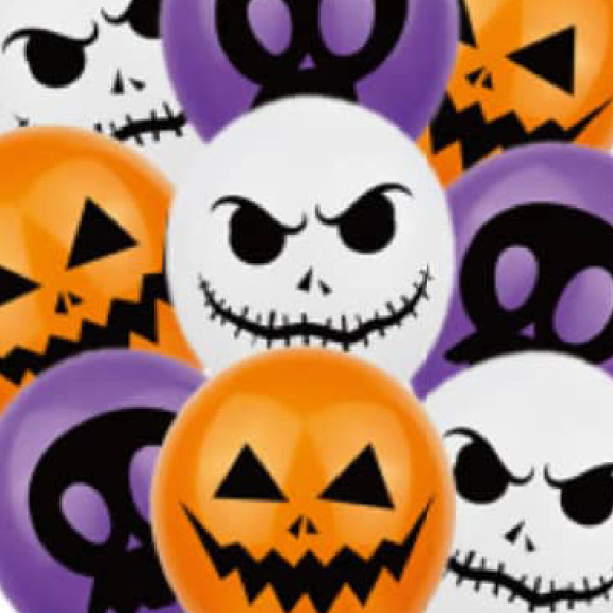 Spooky Halloween Latex Balloon- Set of 9